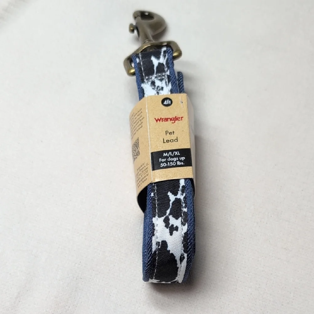 Wrangler Cow Print Dog Leash Pet Lead